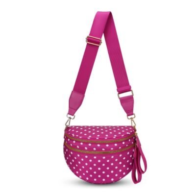 Hot pink color nylon bag