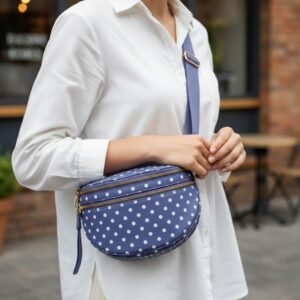 SF221011 Nylon Polka Dot Pattern Crossbody Bum Bag
