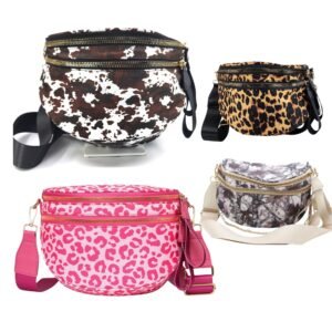 SF221012 Nylon Printed Pattern Crossbody Bum Bag