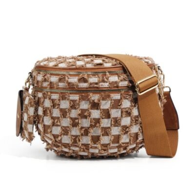 Brown color crossbody bag