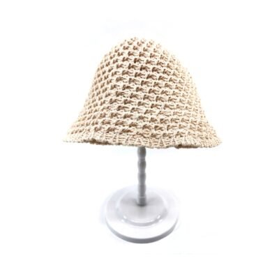 Beige summer bucket hat