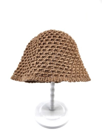 Taupe color bucket hat
