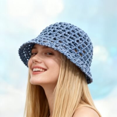 SS-1966 Dome Style Hollow Crochet Bucket Hat