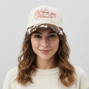 SS-1975 I Love You Forever Embroidered Trucker Hat