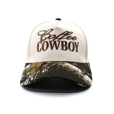 Brown jungle trucker hat