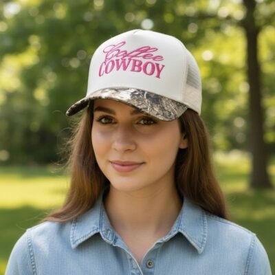 SS-1976 Coffee Cowboy Embroidered Trucker Hat