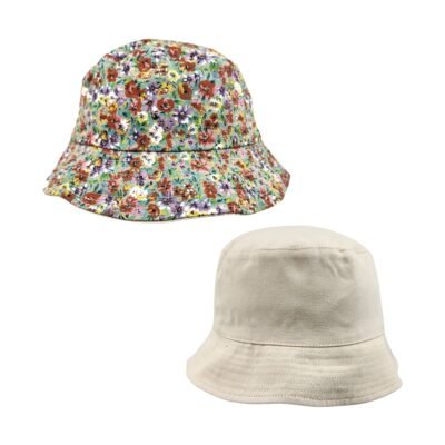Beige color bucket hat