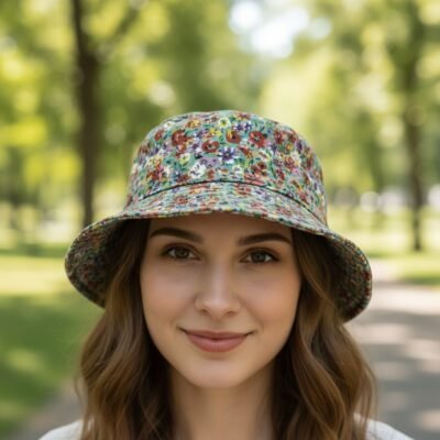 HZ-1978 Reversible Cotton Floral Pattern Bucket Hat