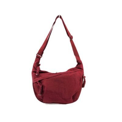 Burgundy color crossbody bag